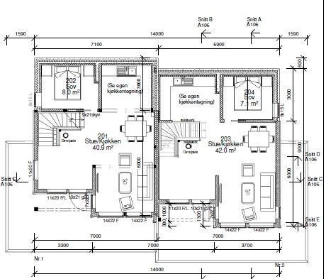 Planløsning hovedetasje Galleribilde