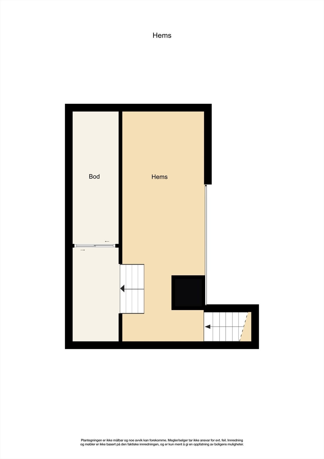 Øvre etasje, Plantegningen er ment som en illustrasjon og avvik kan forekomme. Galleribilde