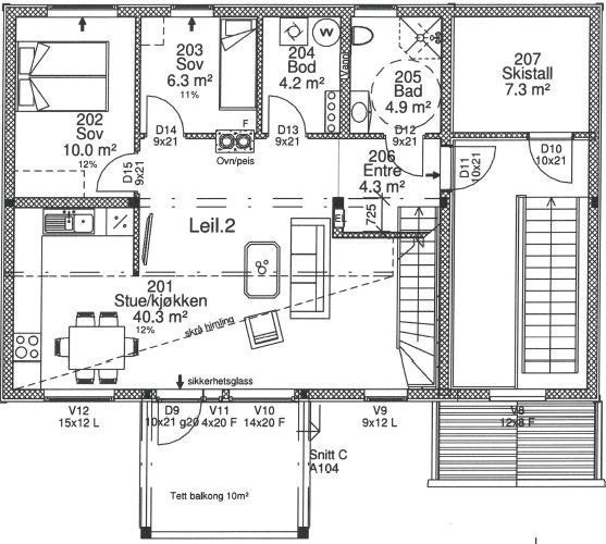 Planløsning hovedplan Galleribilde