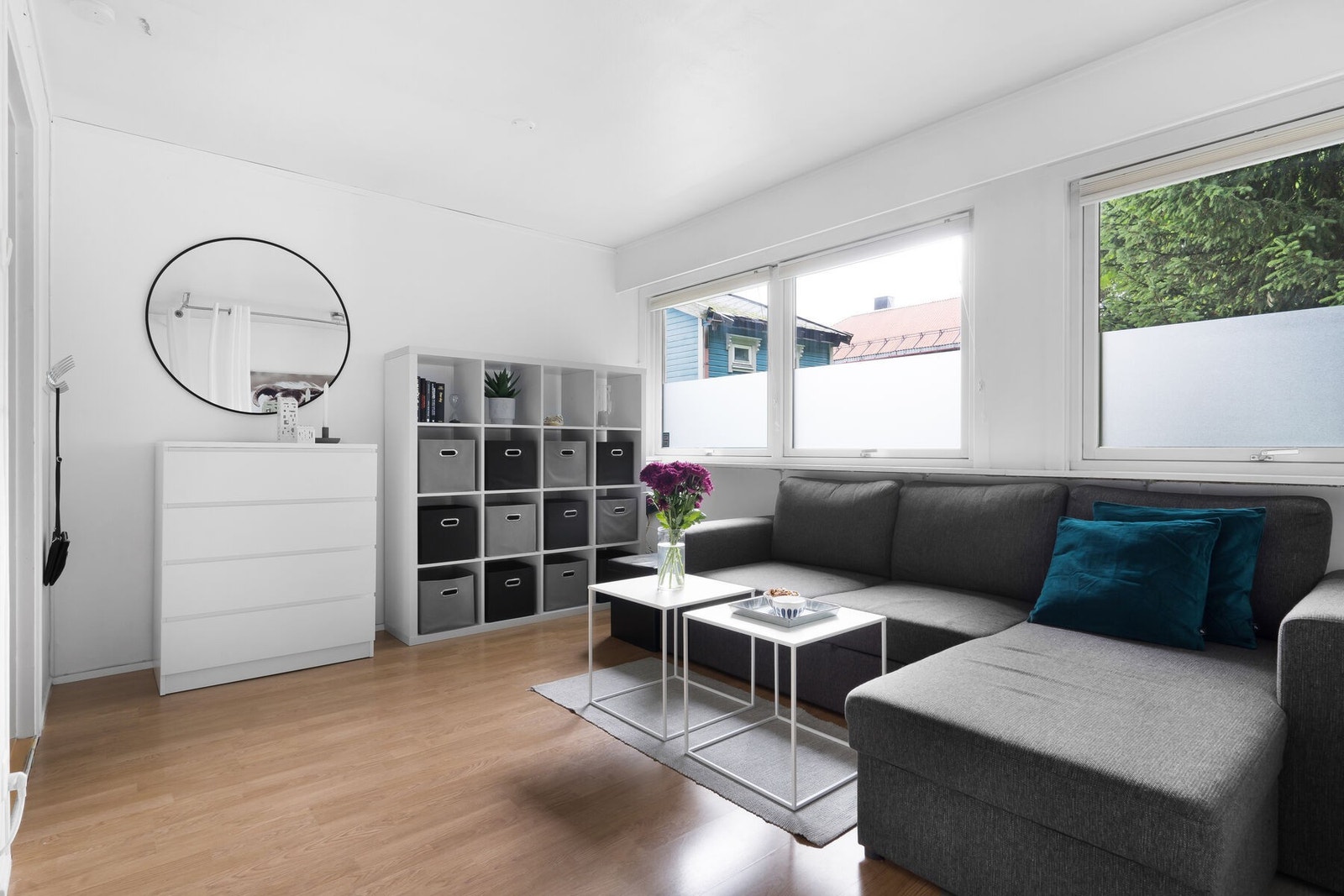 Her kan du enkelt møblere med både sofa, spisegruppe og annet ønsket møblement Galleribilde