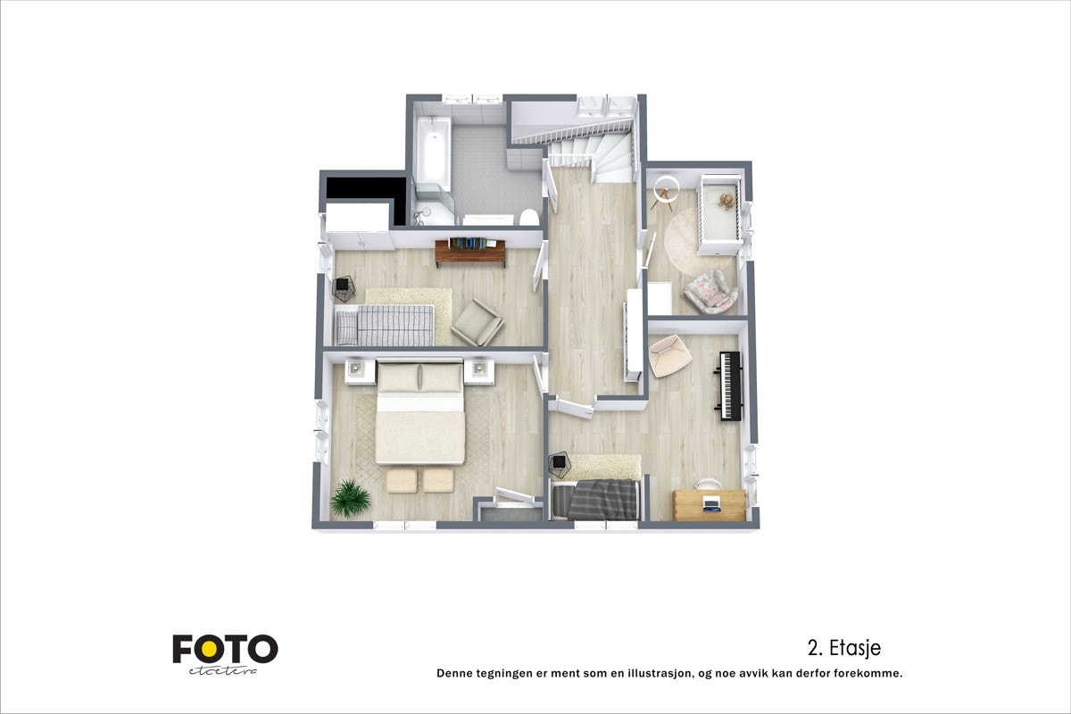 Plantegning 2. etg. Galleribilde