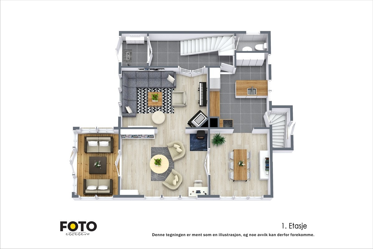 Plantegning 1. etg Galleribilde