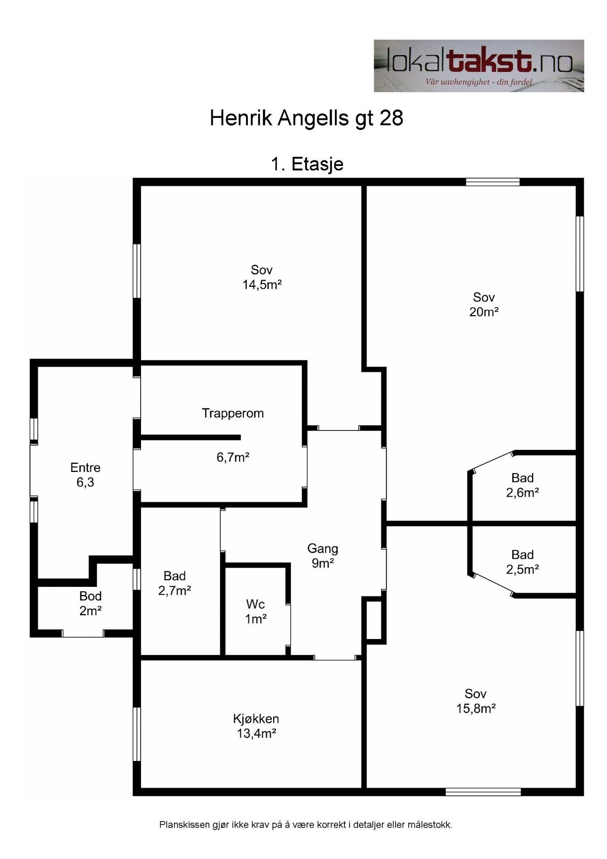 Plantegning 1. etasje Galleribilde