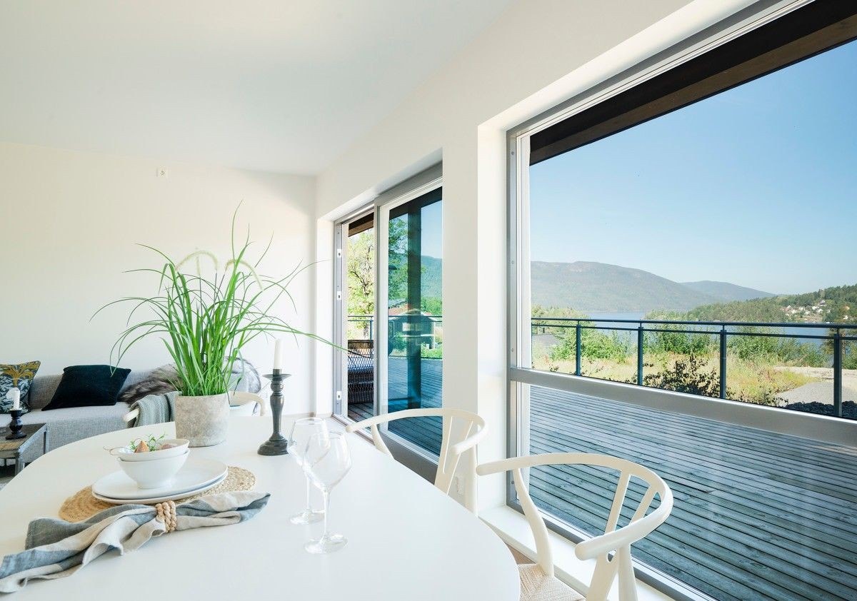 Prosjektert bolig - 3-roms leilighet beliggende i 1 etasje - Carport - Flott utsikt og godt med kveldssol Galleribilde