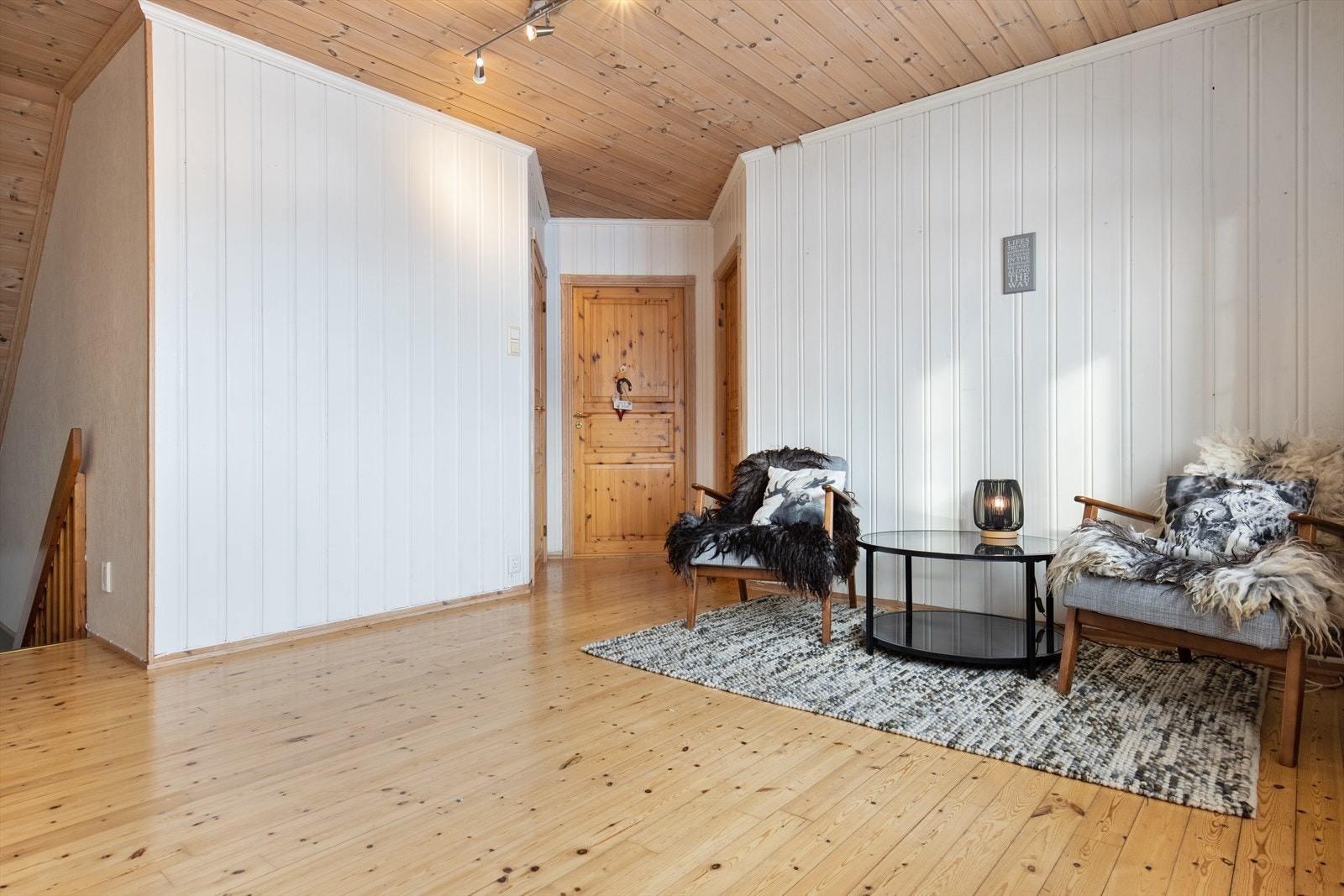 Loftstue som er innbydende og koselig. Galleribilde