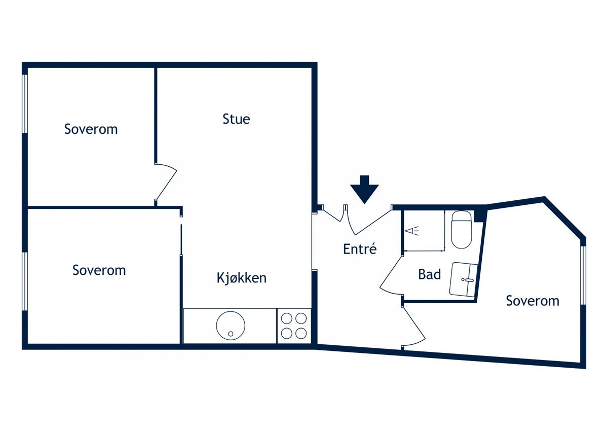 Plantegning (ikke måleriktig) Galleribilde
