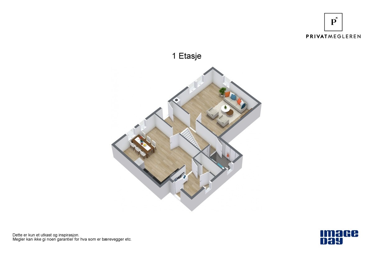 3D tegning 1.etg. Galleribilde