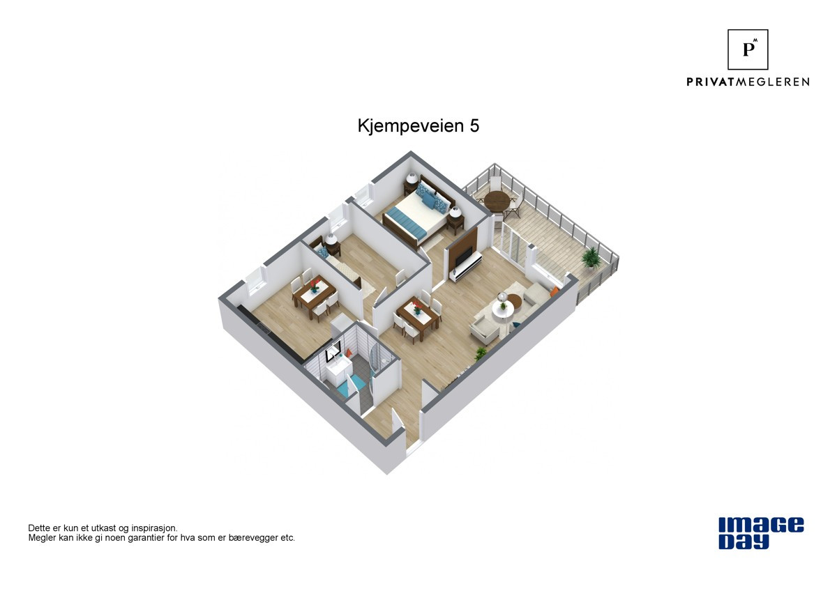 Kjempeveien 5 Hyggelig Oppusset 3 Roms Andelsleilighet Med Stor Inneglasset Balkong Pa Lund Privatmegleren