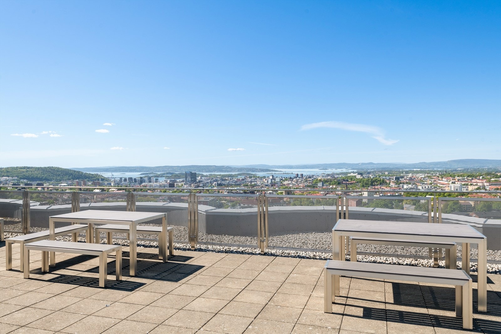 Takterrassen byr på sol fra den står opp til den går ned. Galleribilde