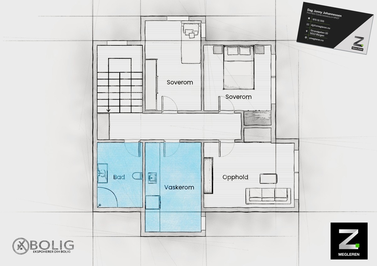 Hovedboligens 1. etasje er 63 m² bruksareal. Galleribilde