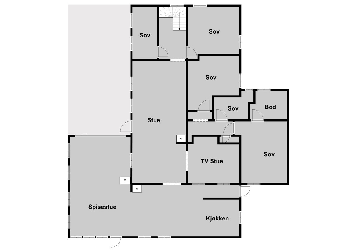 Plantegning 2.etg Galleribilde