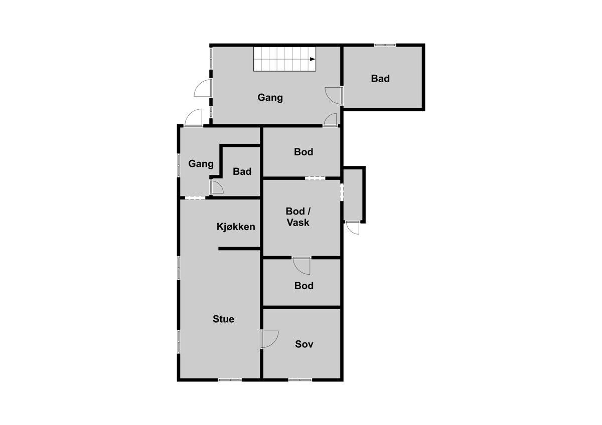 Plantegning 1. etg Galleribilde