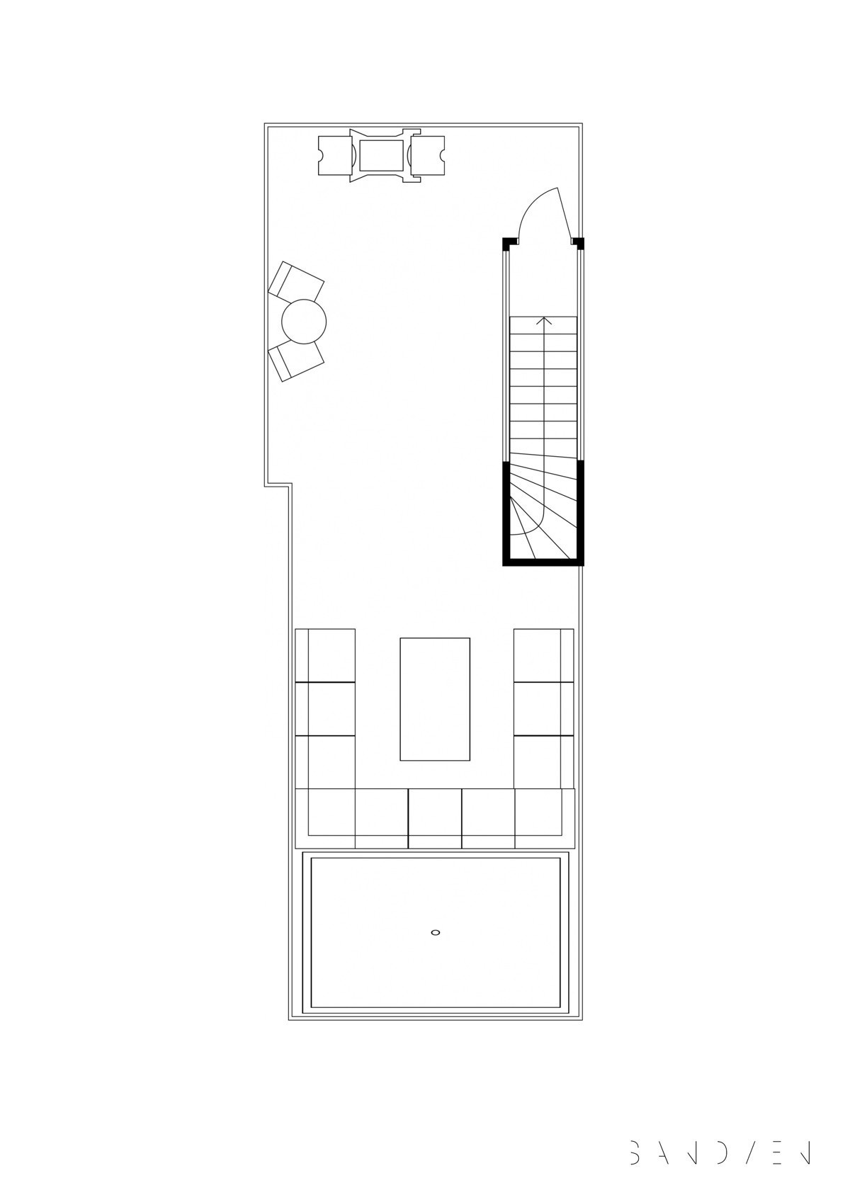Plantegning 2D - Takterrasse Galleribilde