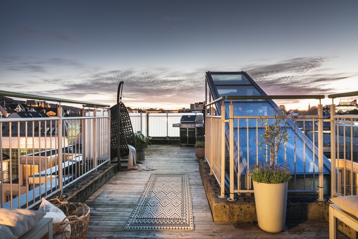 Privat takterrasse på 43 kvm. Galleribilde