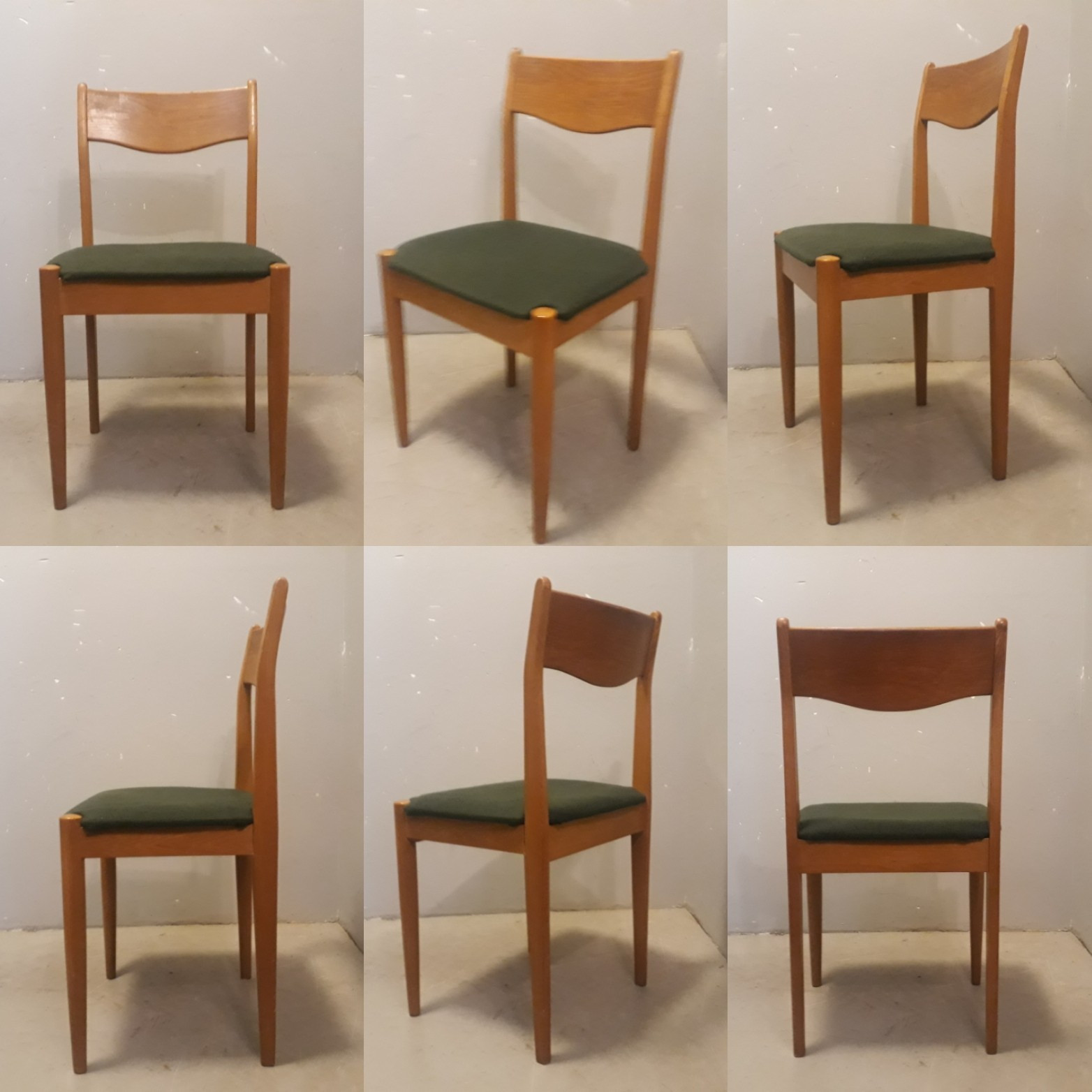 Retrovintage Rastad og Relling stoler i eik med sete 1 igjen! Funkis skolestoler i bjerk og stål | FINN.no