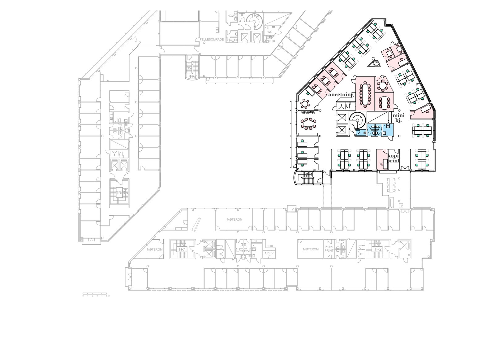 Planskisse 8. etg 844 kvm Galleribilde