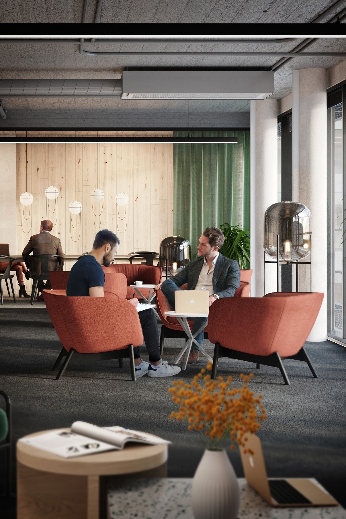 Lokaler som innbyr til de gode samtaler (3D skisse) Galleribilde
