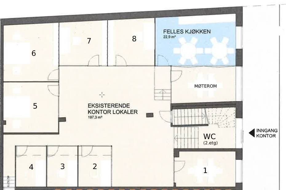 Storgata 20: Kontor nr 7 og 8 er ledig. Galleribilde