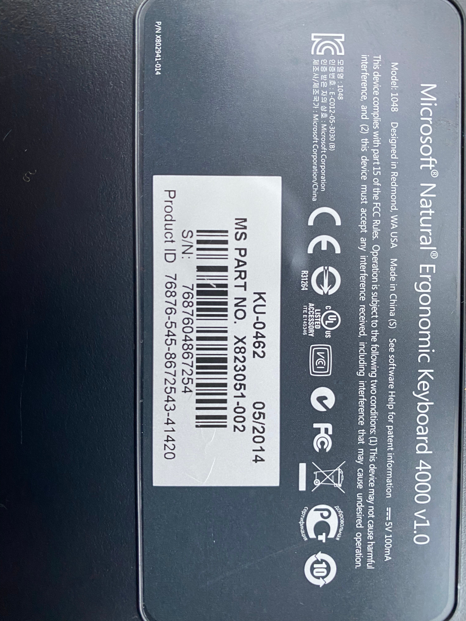 Microsoft Natural Ergonomic Keyboard 4000 English layout MICROSOFT MS Natural Ergonomic Keybord 4000 Nordic | Milrab.no