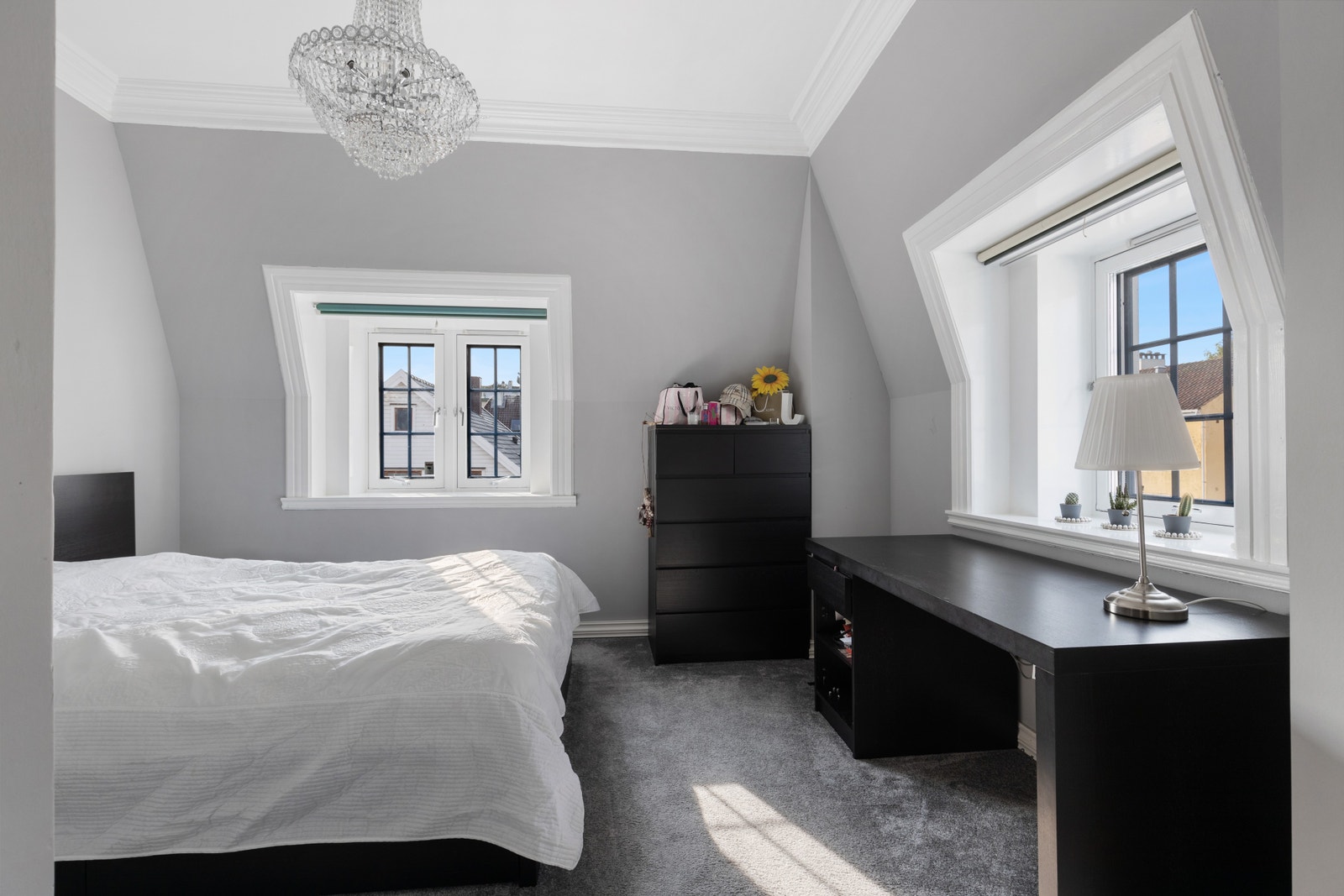 Soverom nr 3. I andre etasje. Har ikke bilde av soverom 4 oppe i 2.etasjen. Galleribilde