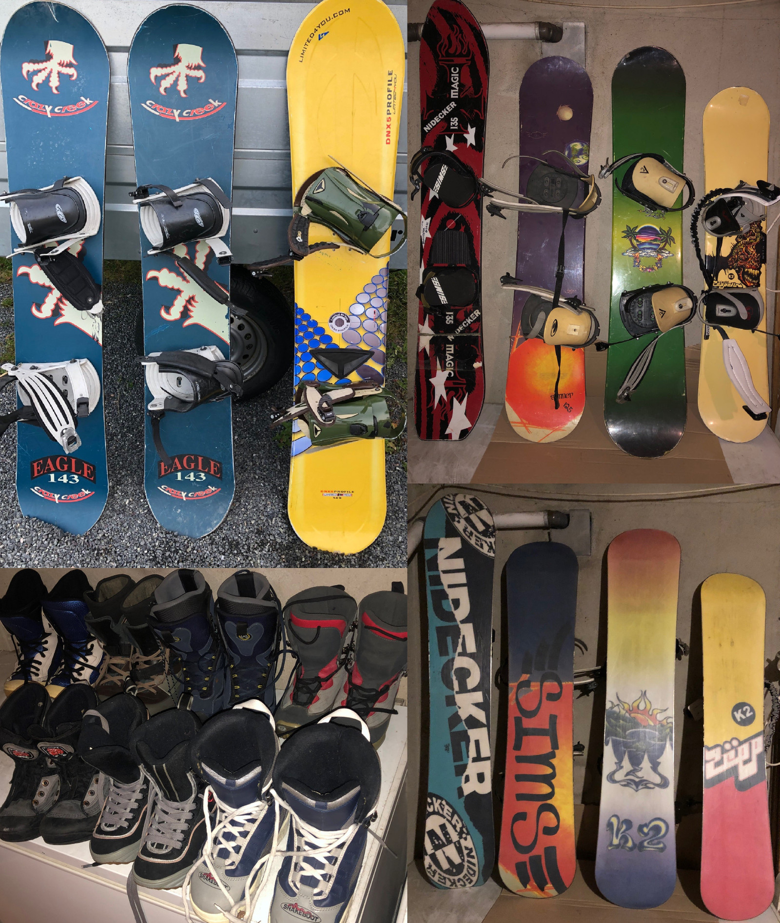 7 snowboards og 7 par sko selges | FINN.no Selger et par snowboard sko | FINN.no