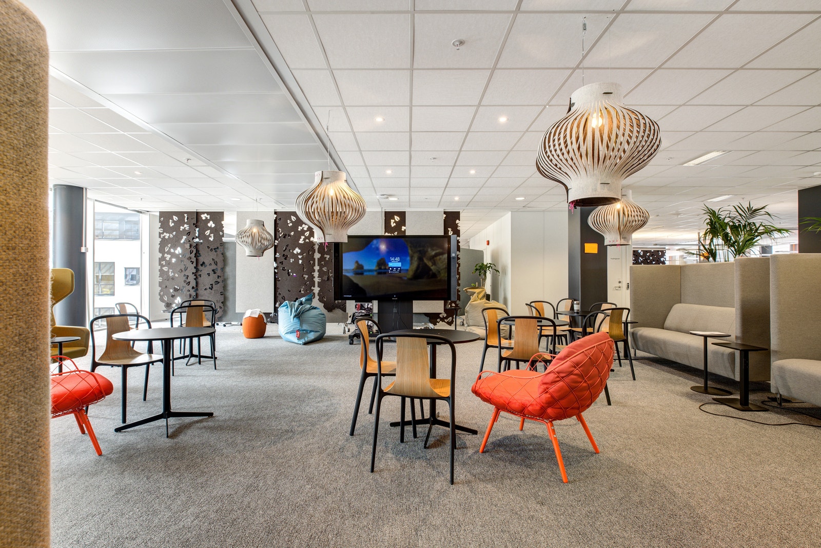 Kontorområdet med åpent landskap Galleribilde