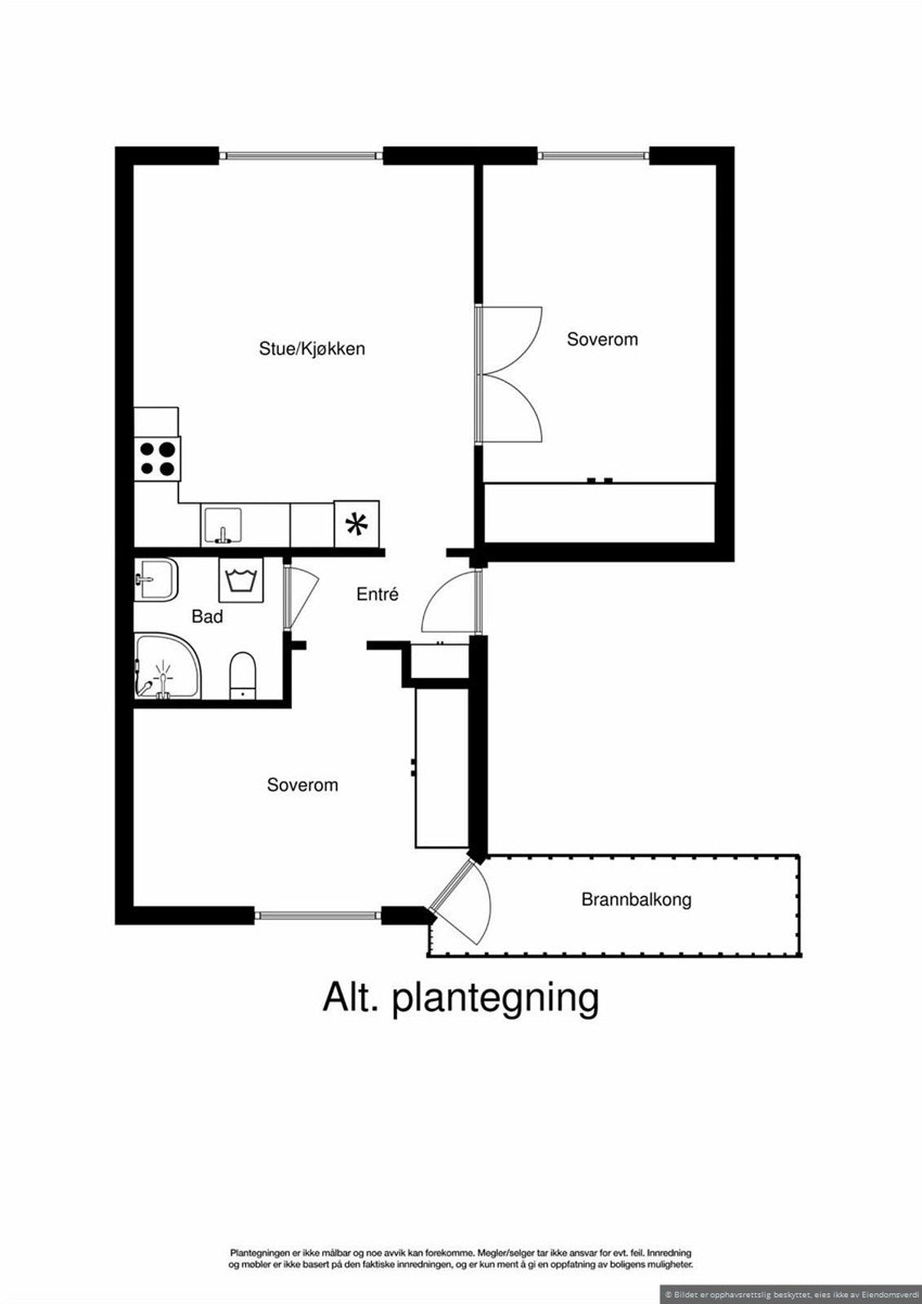 Alternativ plantegning. Galleribilde