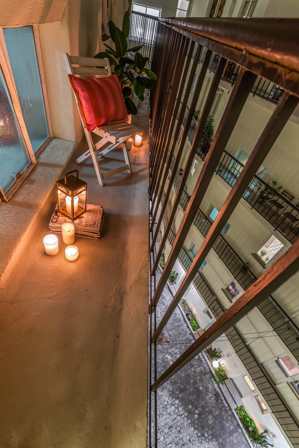 Brannbalkong. Galleribilde