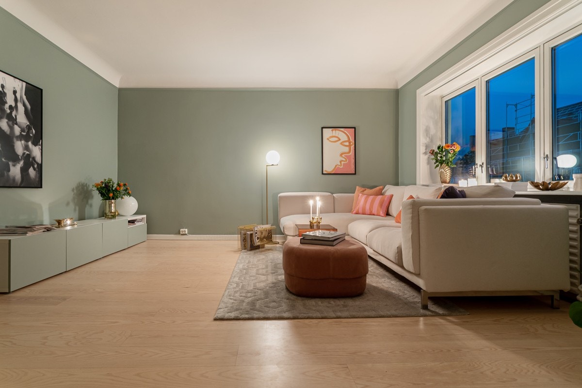 Stuen er et fantastisk hyggelig rom. Galleribilde