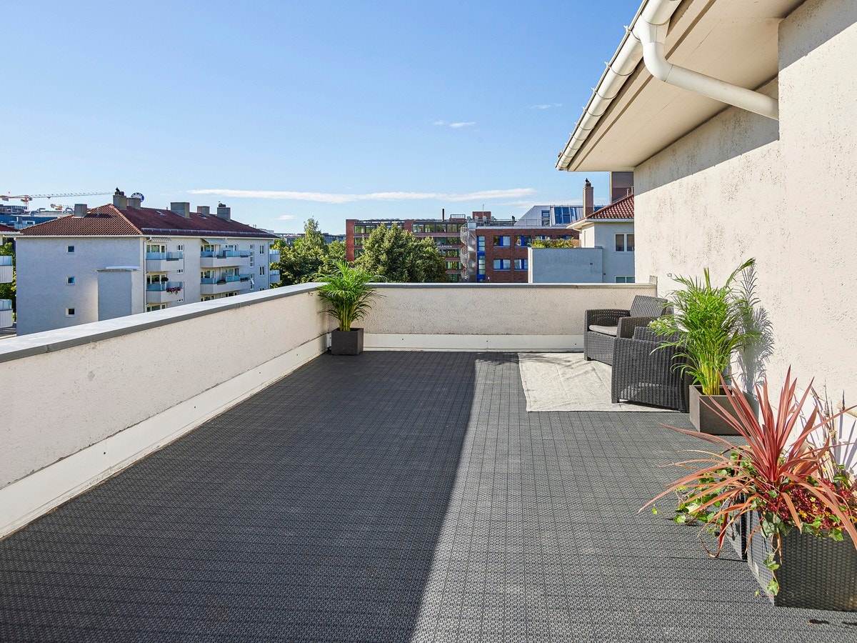 Boligen disponerer egen takterrasse på 40 kvm. Galleribilde