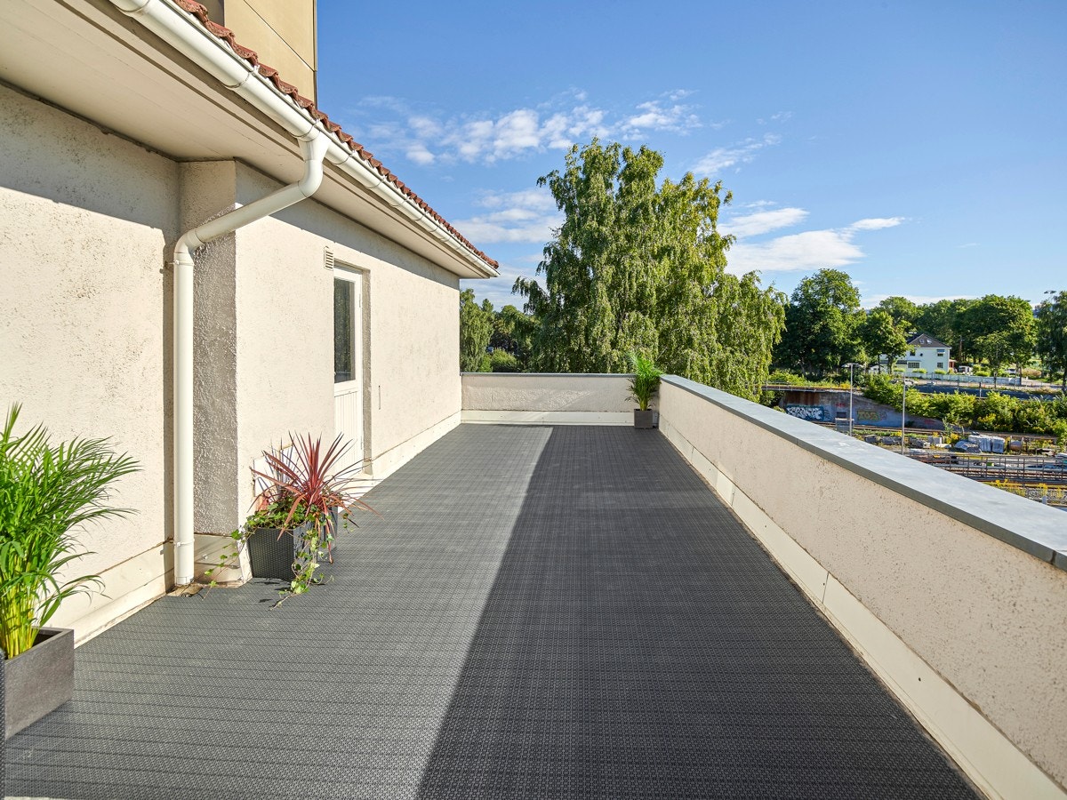 Boligen disponerer egen takterrasse på 40 kvm. Galleribilde