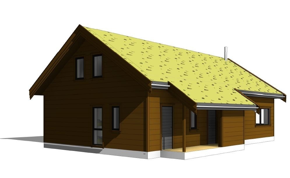 Fasade av hytte Galleribilde