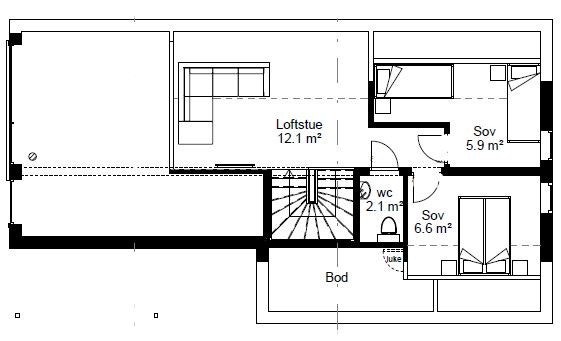 Planløsning 2 etasje Galleribilde