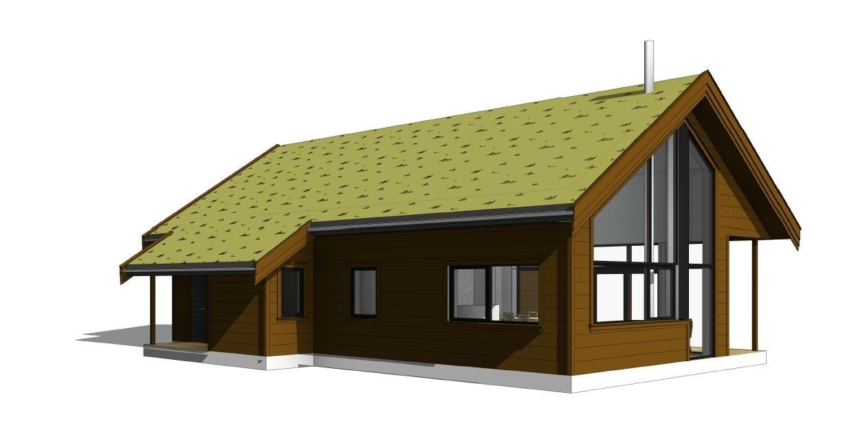 Fasade av hytte Galleribilde