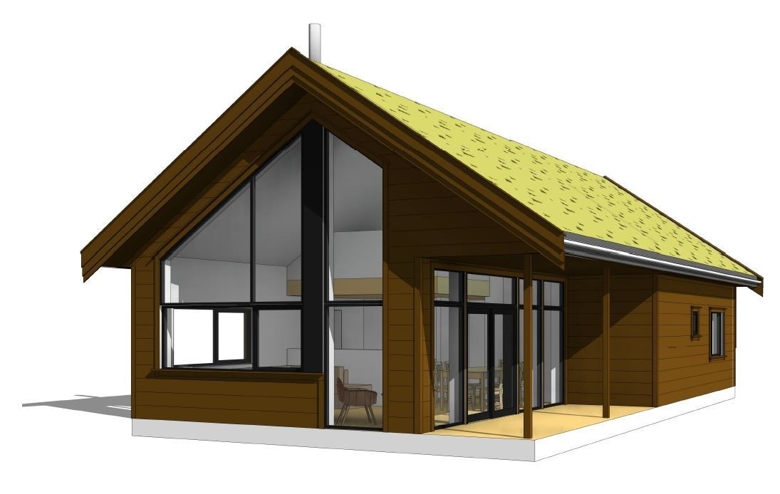 Fasade av hytte Galleribilde