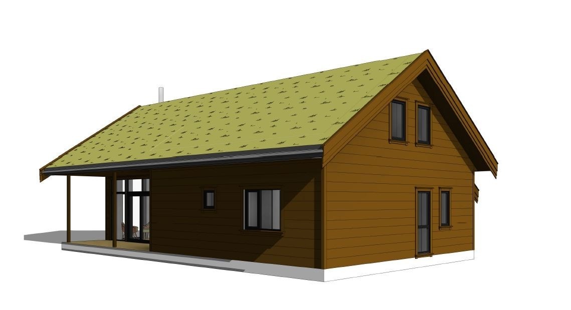 Fasade av hytte Galleribilde