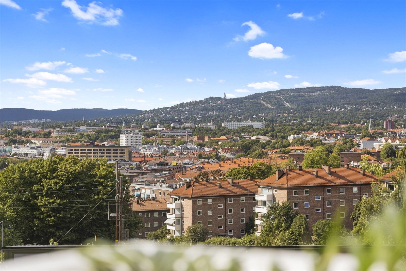 Utsikten strekker seg helt til Holmenkollen. Galleribilde