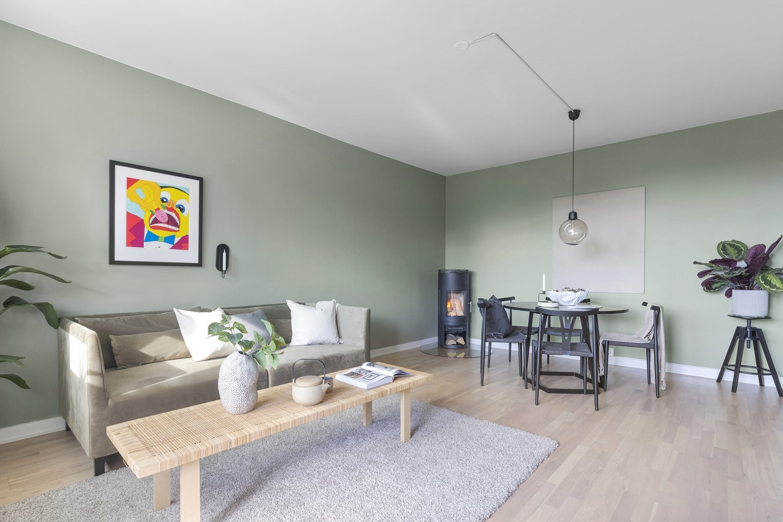 Stemningsfull, varmegivende og nyere peisovn Galleribilde