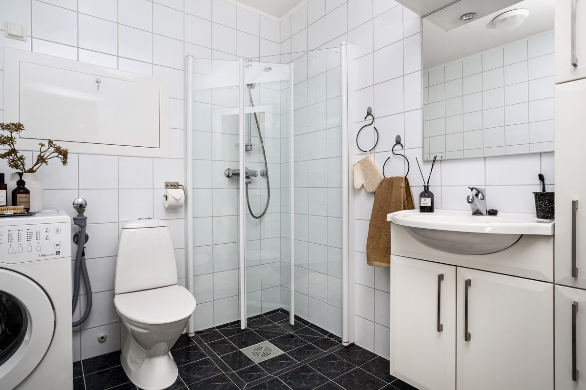 Badet har opplegg til vaskemaskin