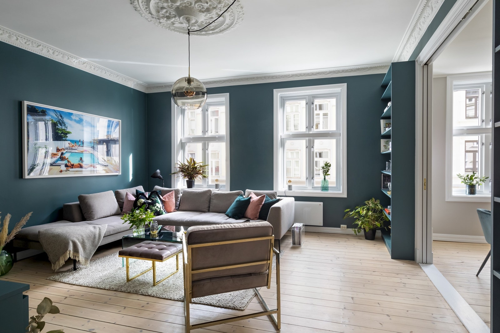 Lekre, moderne fargevalg i hele leiligheten Galleribilde