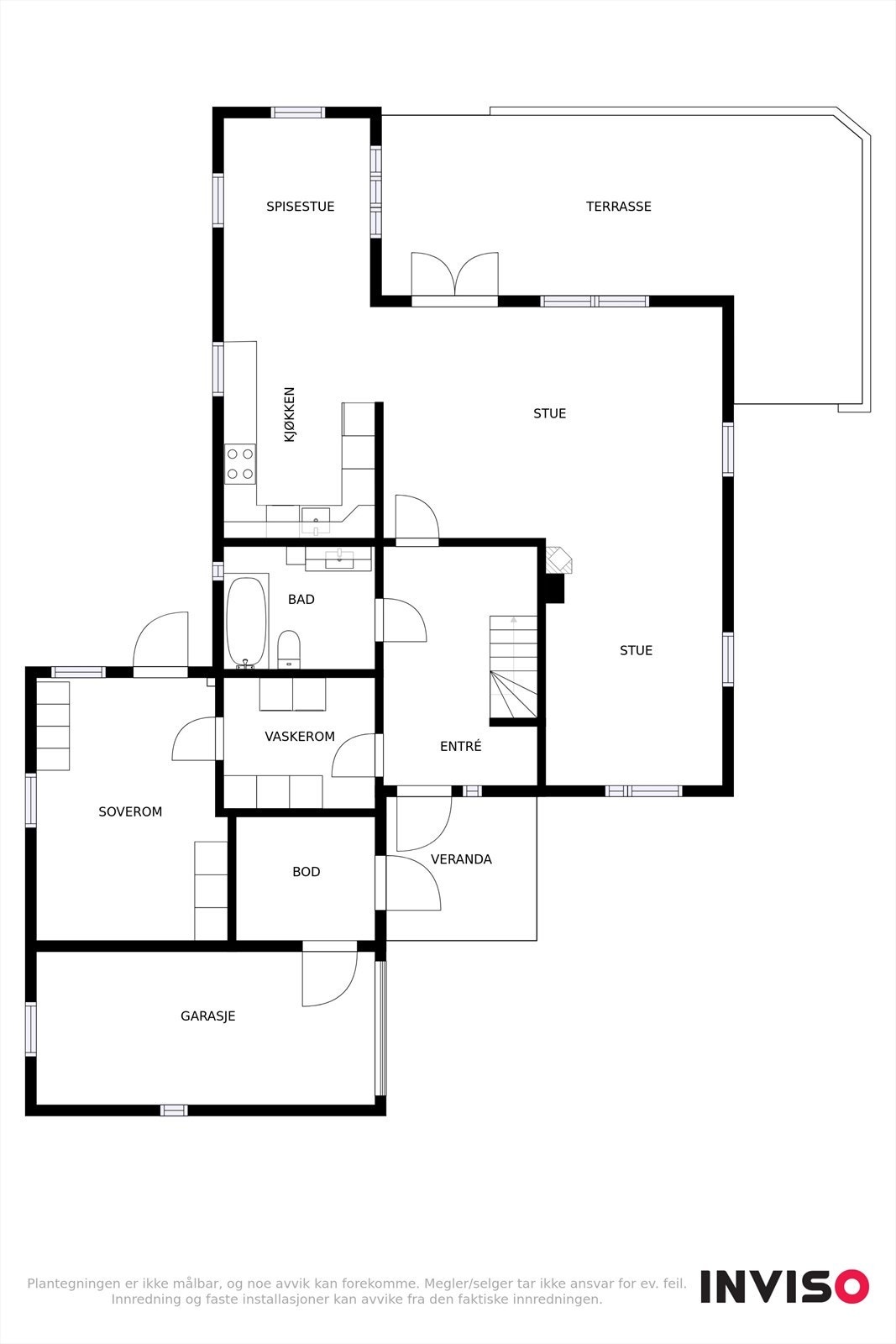 Plantegning 1. etasje Galleribilde