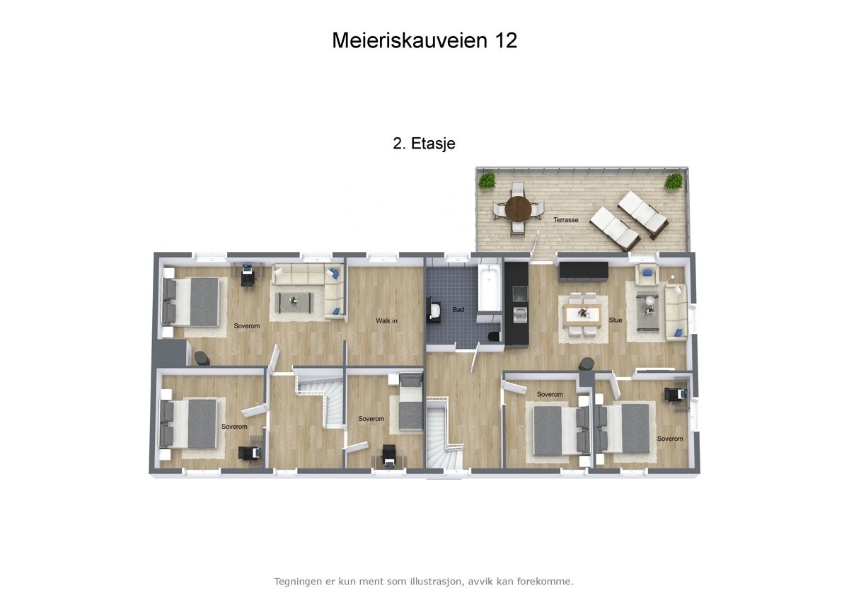 Plantegning 2. etasje Galleribilde