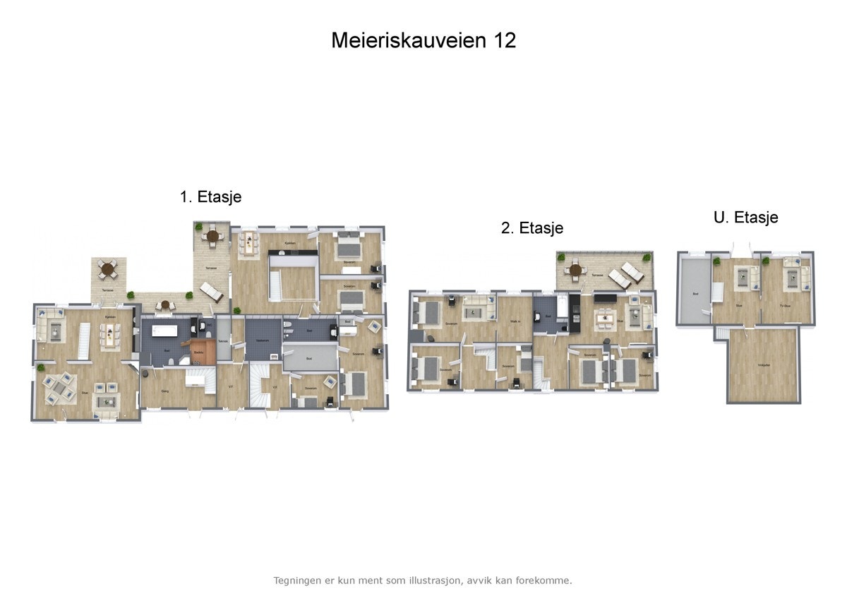 Plantegniner alle etasjer Galleribilde
