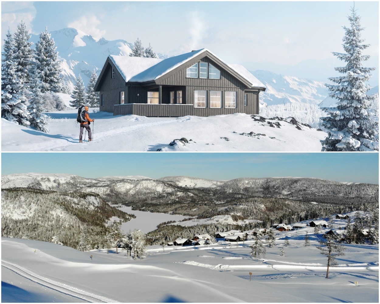 Rondablikk Pluss fra Familiehytta.
Utsiktsbilde er tatt fra tomta den bygges på! Galleribilde