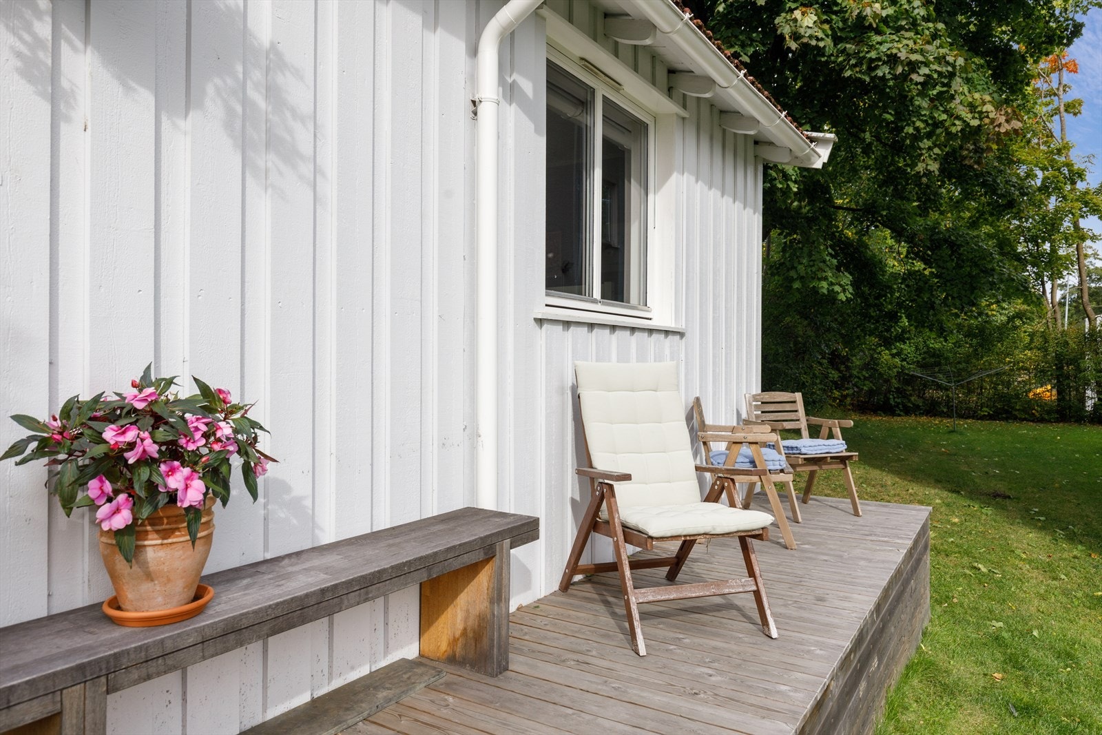 Platting hvor man kan nyte utsynet over det frodige området Galleribilde