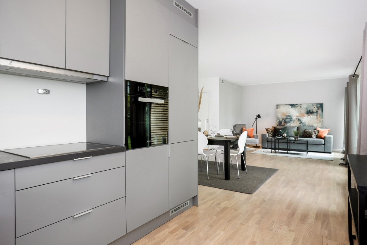 Kjøkkenet er påkostet med hvitevarer fra kvalitetsmerket Miele Galleribilde