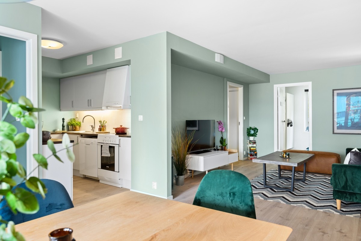 Delvis åpen kjøkkenløsning Galleribilde