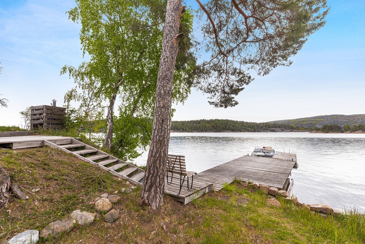 Idyllisk ved sjøen Galleribilde