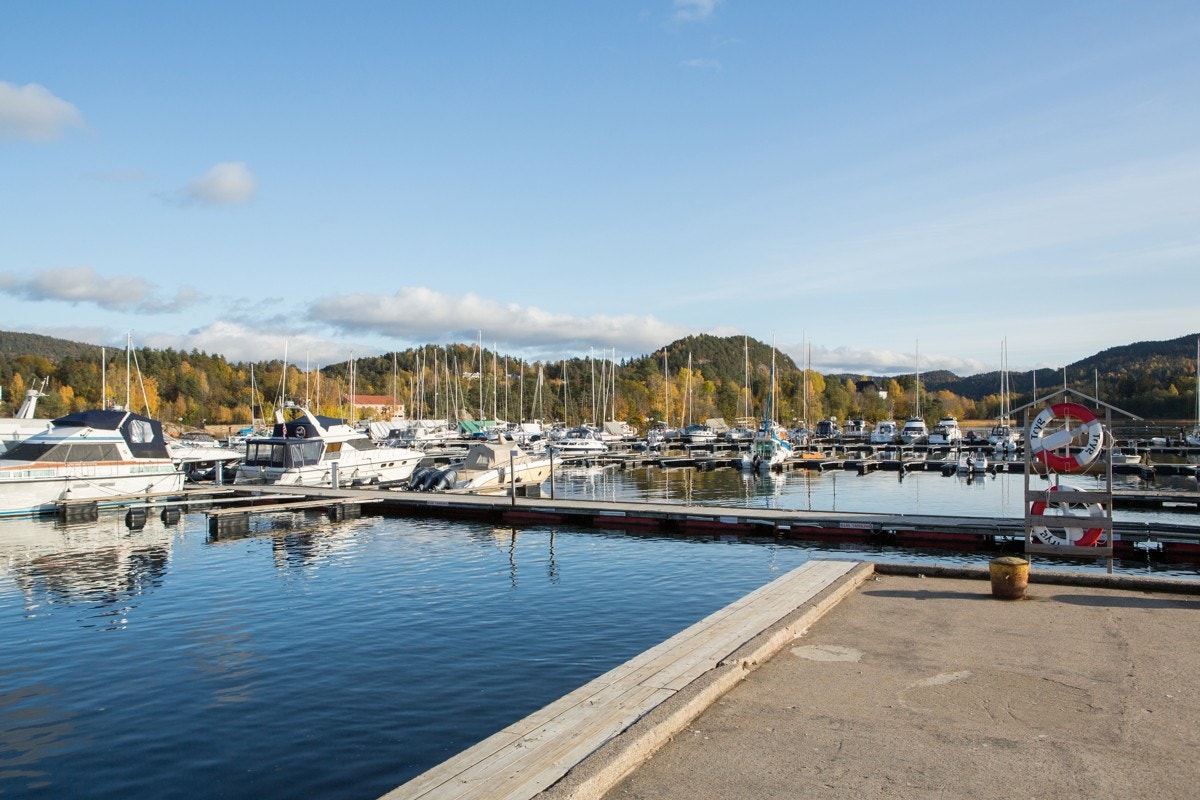 Fra båthavnen i Sætre Galleribilde