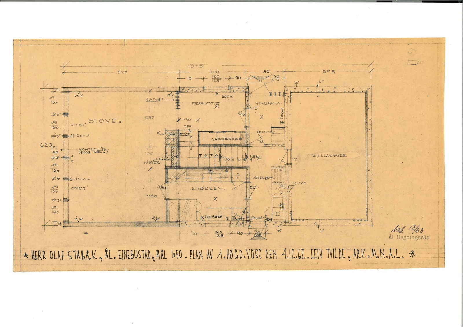 Plantegning 1 .etg Galleribilde